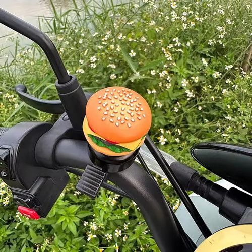 Bicycle Bell With Hamburg Drawings, Mountain Bike Handlebar Safety Bell, Fries Sandwich, Noisy Cycling Accessories
