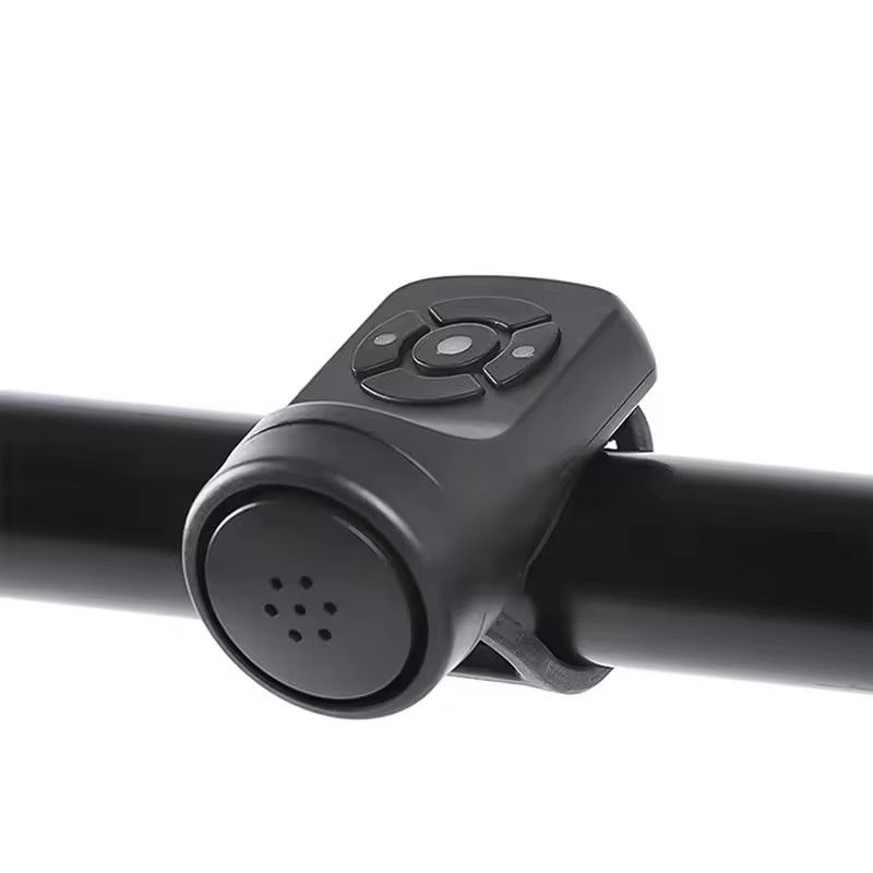 Rechargeable USB Bicycle Bell Speaker Ring Black ABS Electric Horn Loud Handlebar Alarm Bike Accessory Cycling Bell C-654