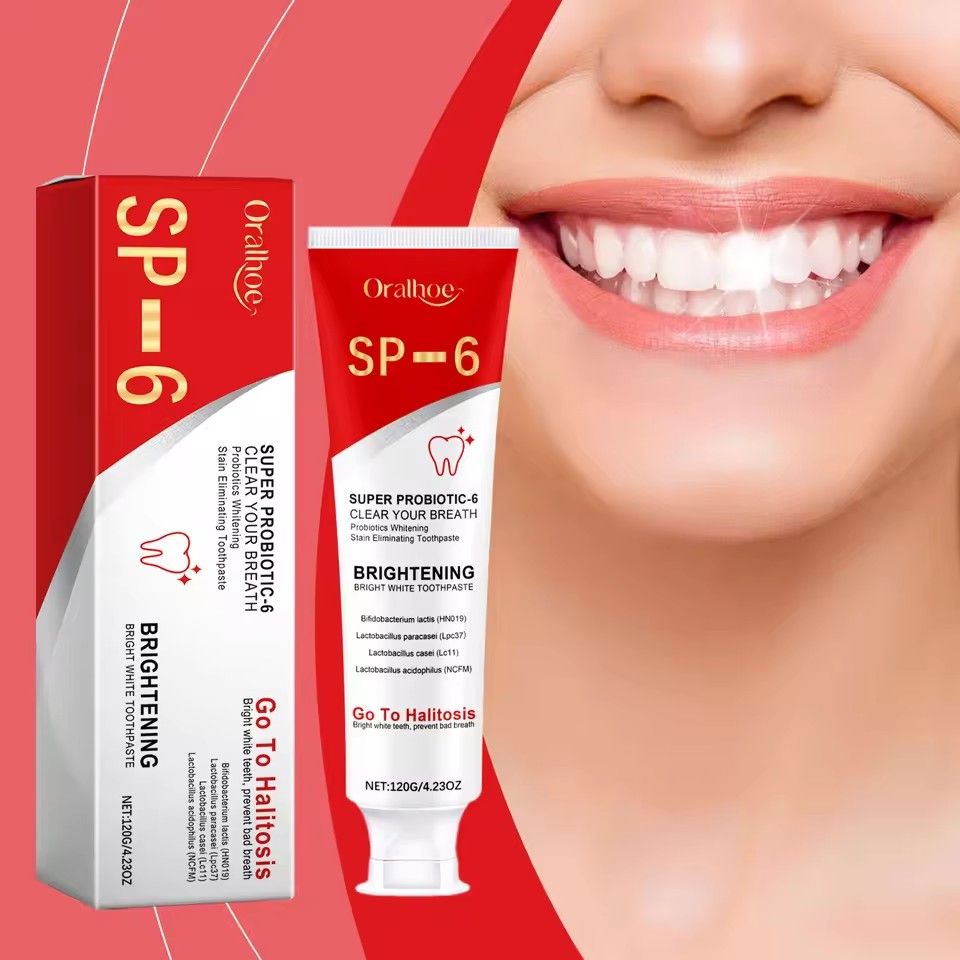 Sp 6 Probiotic Brightening Toothpaste Tooth Whitening Plaque Stains Remover Improves Yellow Teeth Lasting Oral Refreshing Care B2-971