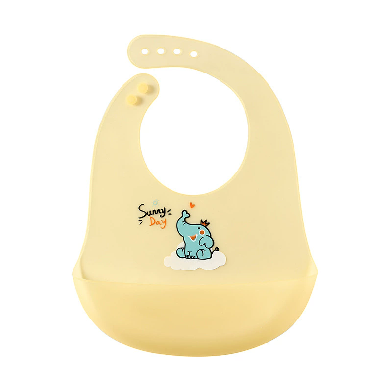 Baby Silicone Bib For Summer Waterproof Feeding Bib For Children Lightweight And Thin No Sagging When Worn