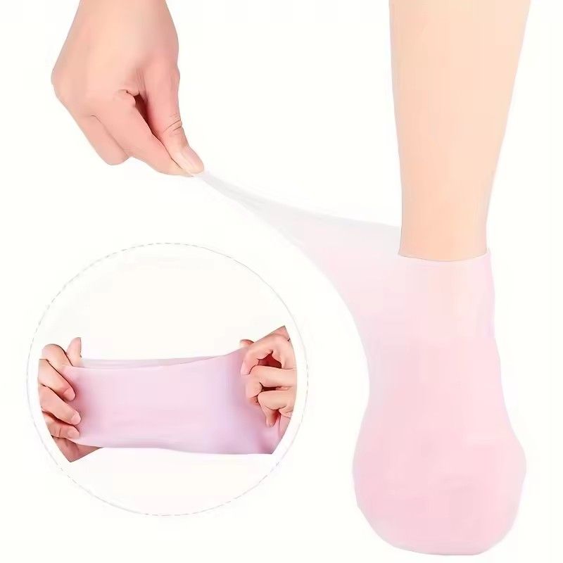 1Pair Silicone Moisturizing Foot Socks for Dry Cracked Feet Foot Care Socks Spa Pedicure Socks Massage Moisturizing Gel Socks FZ-353-1