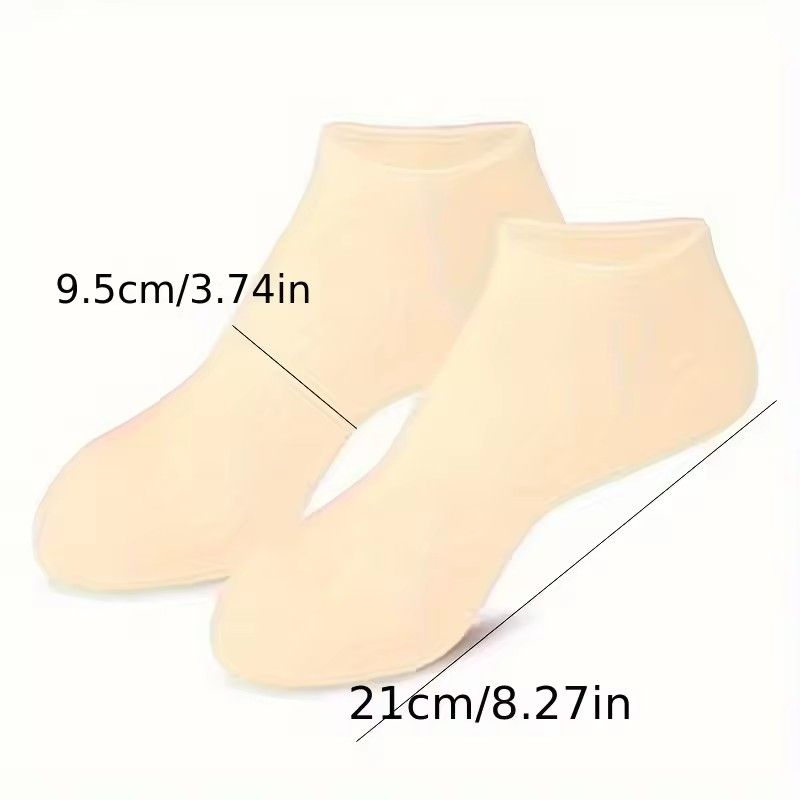 1Pair Silicone Moisturizing Foot Socks for Dry Cracked Feet Foot Care Socks Spa Pedicure Socks Massage Moisturizing Gel Socks FZ-353-1