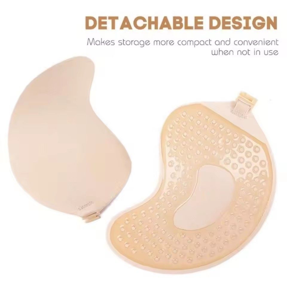 Seamless Women's Invisible Bras Thin Silicone Strapless Bra without Steel Ring Soft Mango Cup Bra for Daily, Wedding Dress