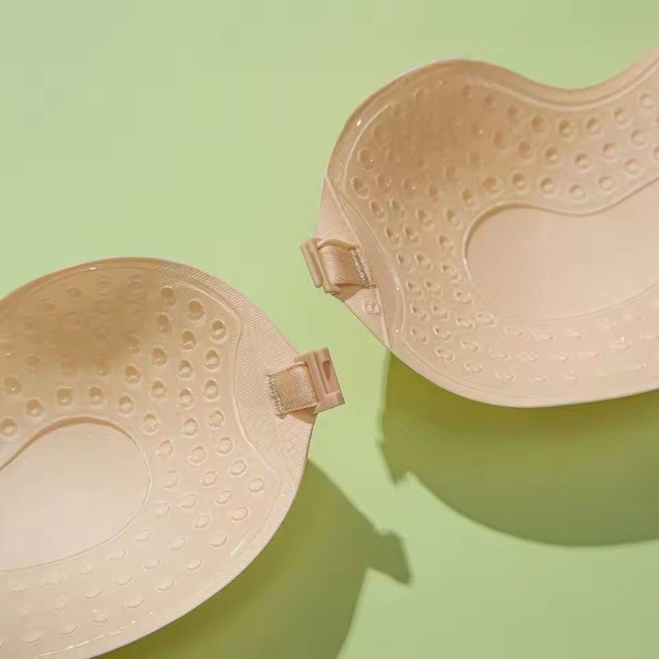 Seamless Women's Invisible Bras Thin Silicone Strapless Bra without Steel Ring Soft Mango Cup Bra for Daily, Wedding Dress