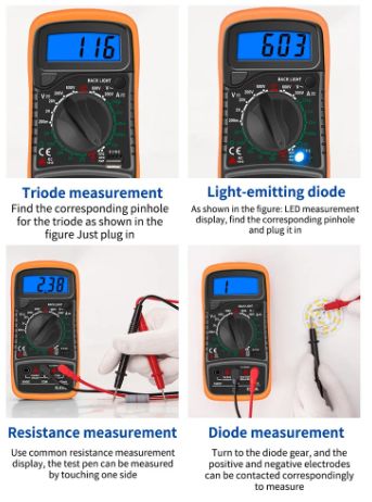 XL830L Digital Multimeter Intelligent Voltage AC/DC Resistance Amperimeter hFE Triode Ohm NCV Diode Multimeter Tester Tools