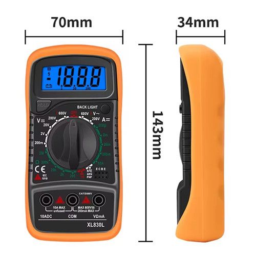 XL830L Digital Multimeter Intelligent Voltage AC/DC Resistance Amperimeter hFE Triode Ohm NCV Diode Multimeter Tester Tools