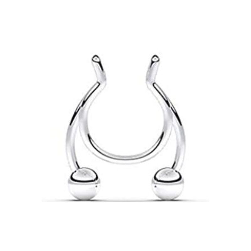 6pcs Stainless Steel Nose Ring Punk Clip Lip Ring Earring Hook Body Piercing Jewelry Nose Ring New A-878