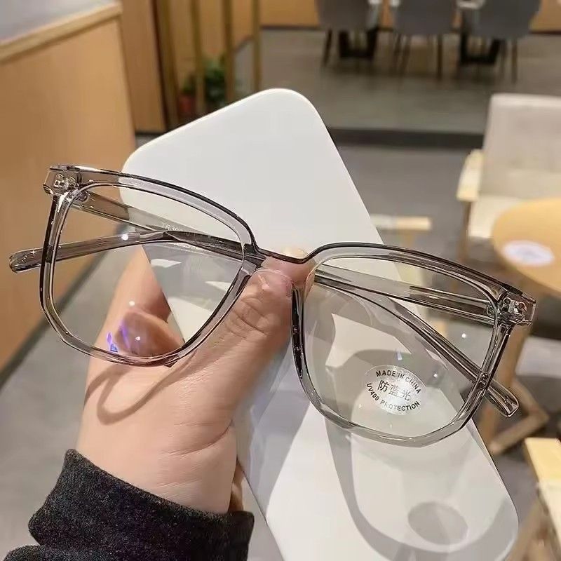 Light Frame Anti Blue Glasses Transparent Black Optical Glasses Women Men Square Eyewear Blocking eyeglasse Spectacle Eyeglasses FZ-427