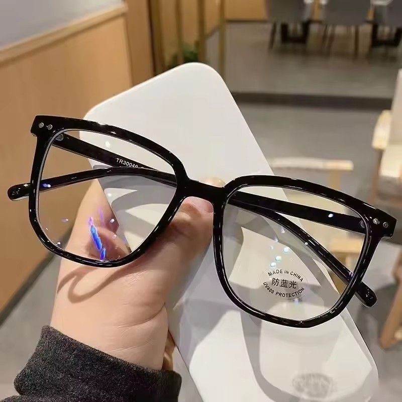 Light Frame Anti Blue Glasses Transparent Black Optical Glasses Women Men Square Eyewear Blocking eyeglasse Spectacle Eyeglasses FZ-427