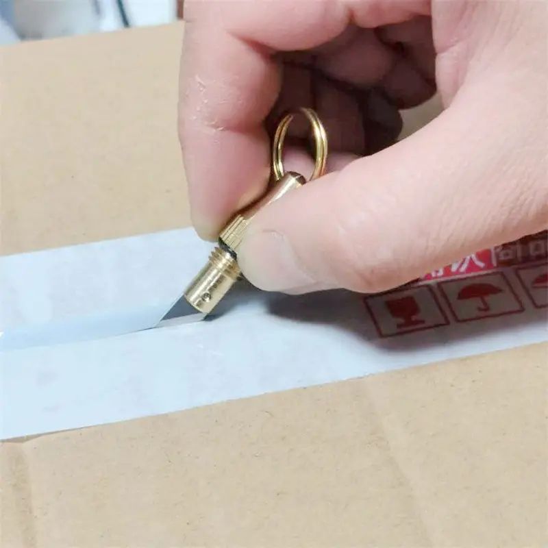 Mini Brass Capsule Pocket Knife, Multifunctional Portable Keychain Knife Multifunctional Tool Key Chain For Outdoor Survival Eme C-282
