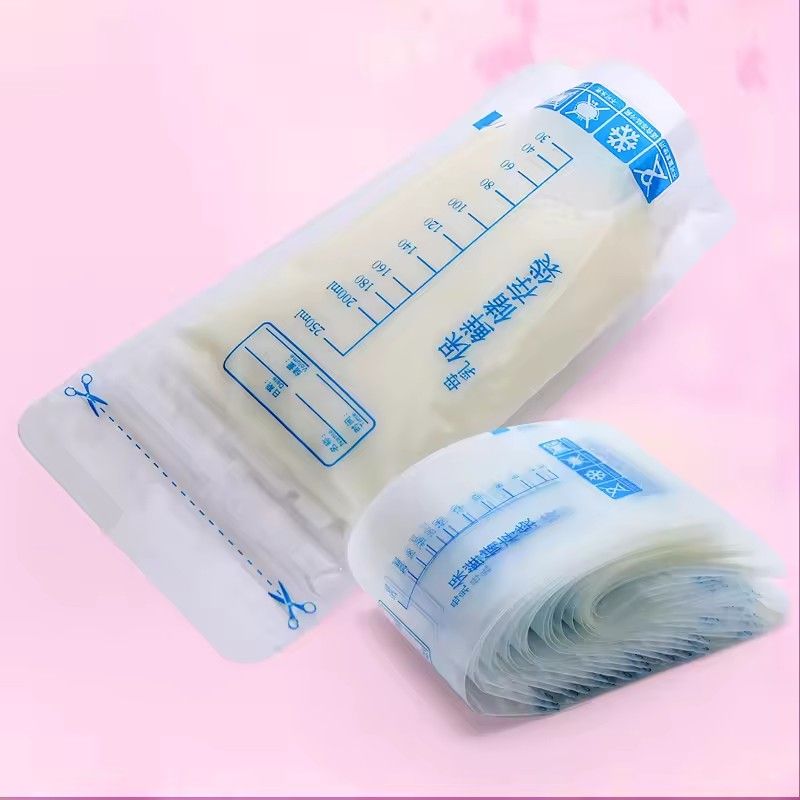 30pcs/Bag Breastmilk Storage Bag 250ml Self Standing Baby Food Storage Breast Milk Storage Bag BPA Free Baby Safe Feeding Bags M--65