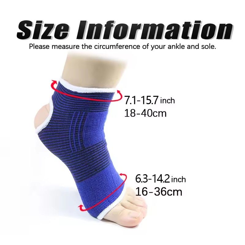 1 Pair Super Soft Ankle Support Protection Gym Running Protection Foot Bandage Elastic Ankle Brace Guard Sport Fitness Support E-284