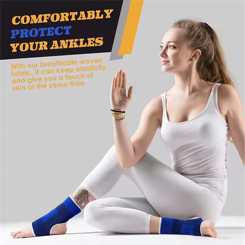 1 Pair Super Soft Ankle Support Protection Gym Running Protection Foot Bandage Elastic Ankle Brace Guard Sport Fitness Support E-284