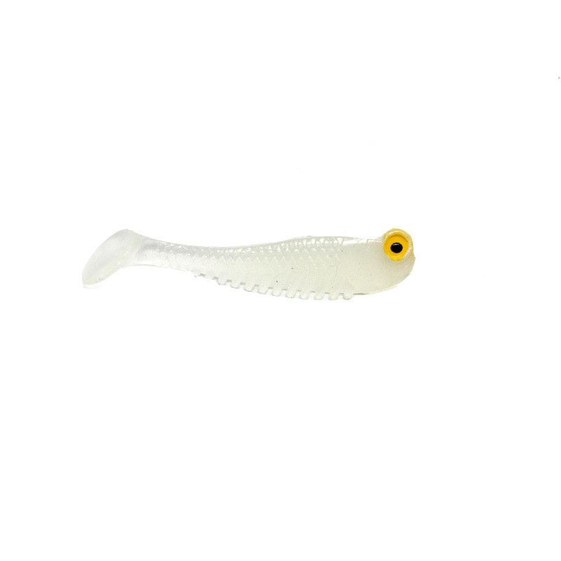 20pcs/bag 5cm 1.3g Lure Soft Luminescent Tail In T Realistic Imitation Fish Bait For Fishing Gear Night Fishing Equipment