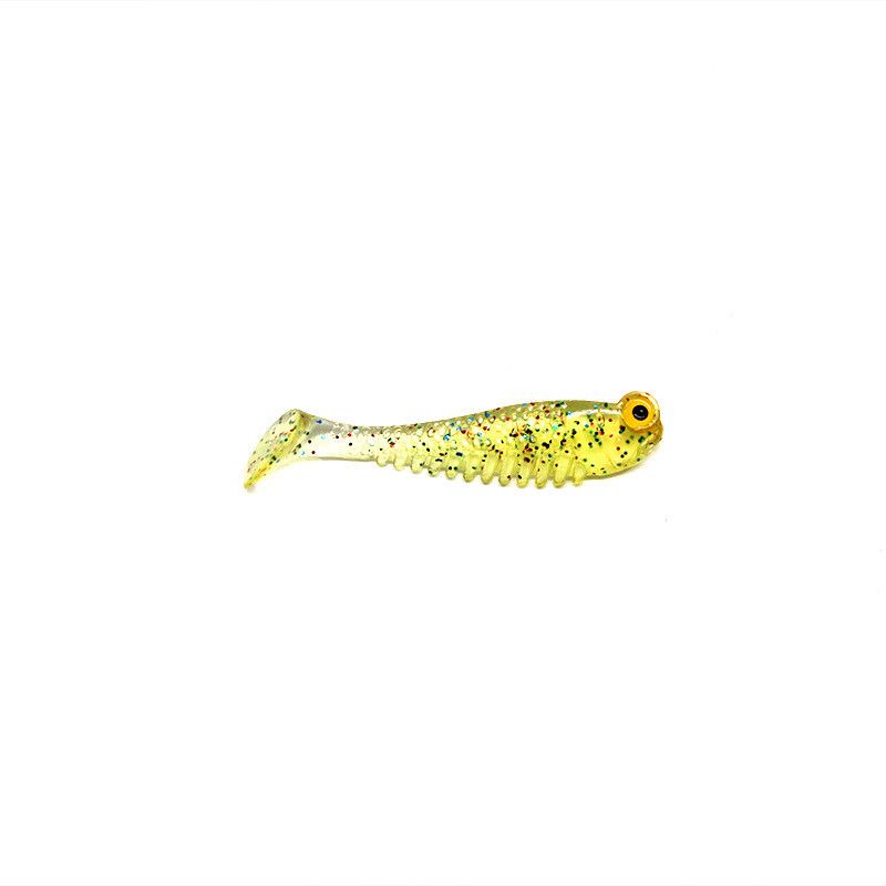 20pcs/bag 5cm 1.3g Lure Soft Luminescent Tail In T Realistic Imitation Fish Bait For Fishing Gear Night Fishing Equipment