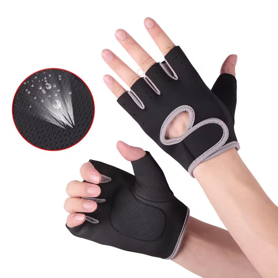 Fitness Gym Gloves for Men Neoprene Anti-Slip Shockproof Breathable Half Finger Gloves Cycling CrossFit Weight Lifting Gloves O--4--3