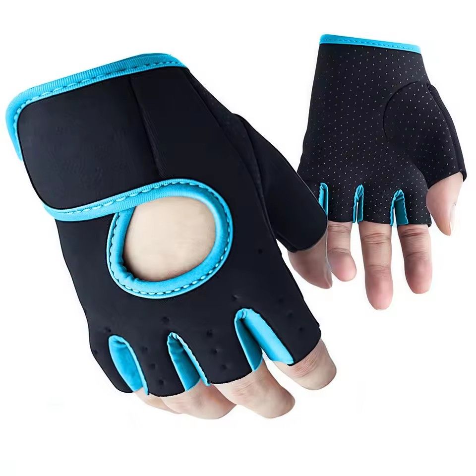 Fitness Gym Gloves for Men Neoprene Anti-Slip Shockproof Breathable Half Finger Gloves Cycling CrossFit Weight Lifting Gloves O--4--3
