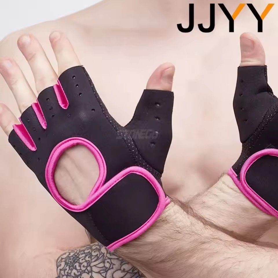 Fitness Gym Gloves for Men Neoprene Anti-Slip Shockproof Breathable Half Finger Gloves Cycling CrossFit Weight Lifting Gloves O--4--3