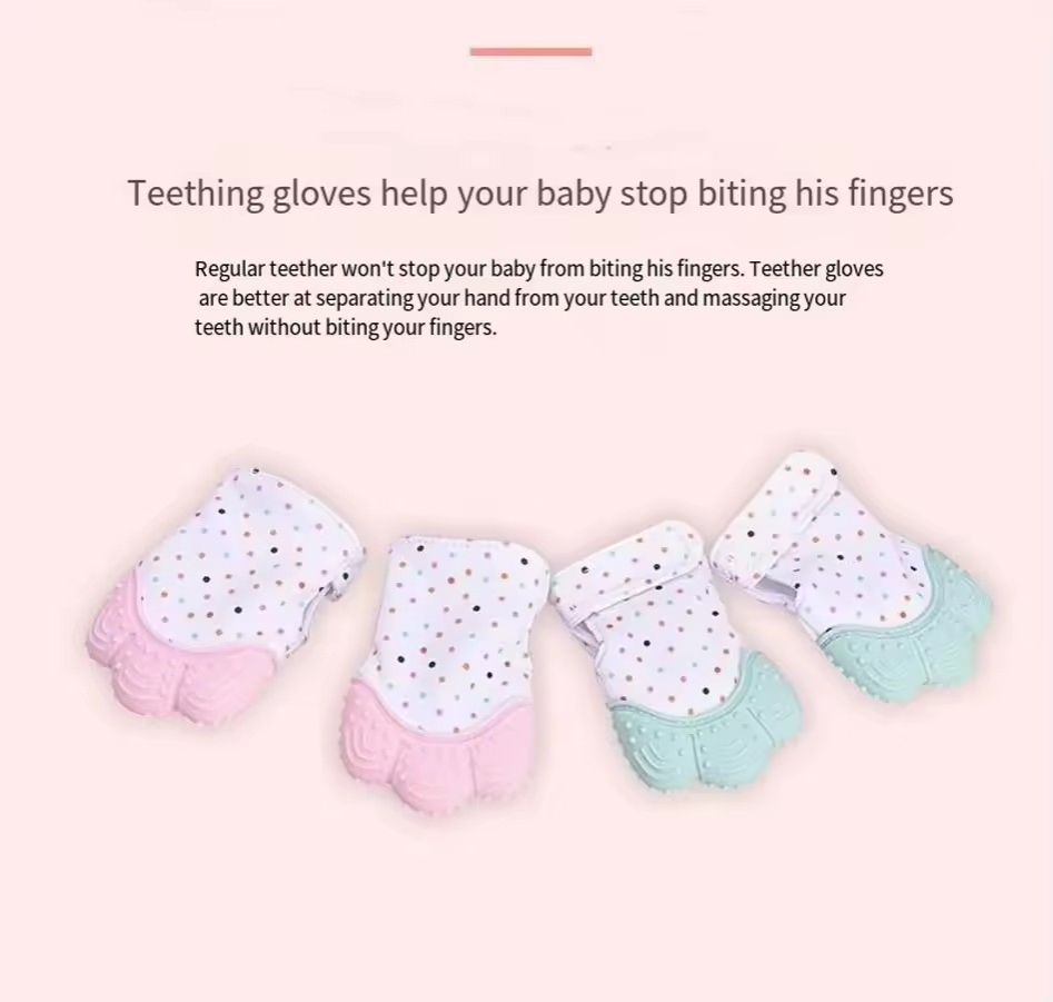 Baby Teethers Chewing Toy Teething Glove Silicone Tooth Aniti-bite Infant Hand Teether Pacifiers Breastfeeding For Newborn L-22-7