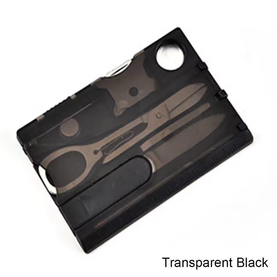 Outdoor Camping Multifunctional Knife Card Combination Multi-purpose Survival Tool Beauty Suit with Lamp Tool Card.