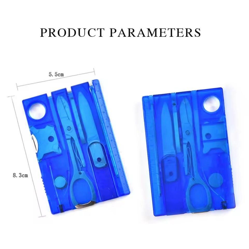 Outdoor Camping Multifunctional Knife Card Combination Multi-purpose Survival Tool Beauty Suit with Lamp Tool Card.