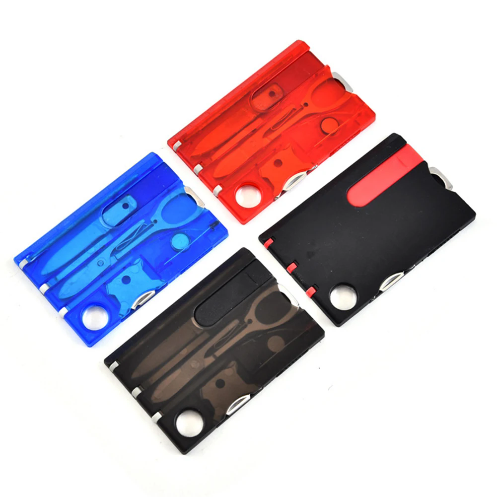 Outdoor Camping Multifunctional Knife Card Combination Multi-purpose Survival Tool Beauty Suit with Lamp Tool Card.