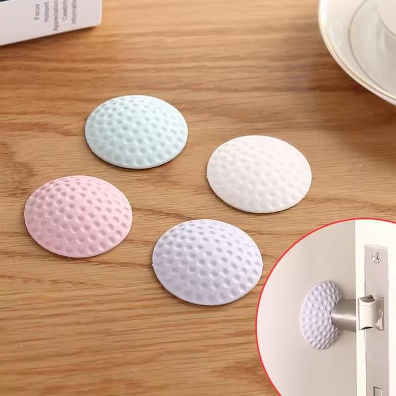 10pcs Door Stopper with Handle, Door Stopper, Practical Wall Sticker, Soft Rubber, Shockproof, Silent Home Sticker