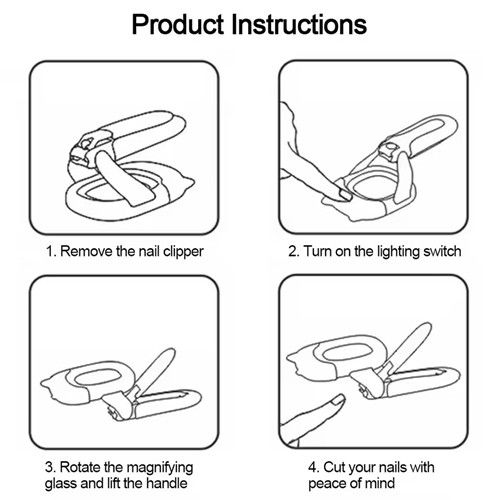 Fashionable Baby Nail Clippers With LED Lights/magnifying Glasses, Practical Splash Proof Nail Trimmers, Nail Care Tools