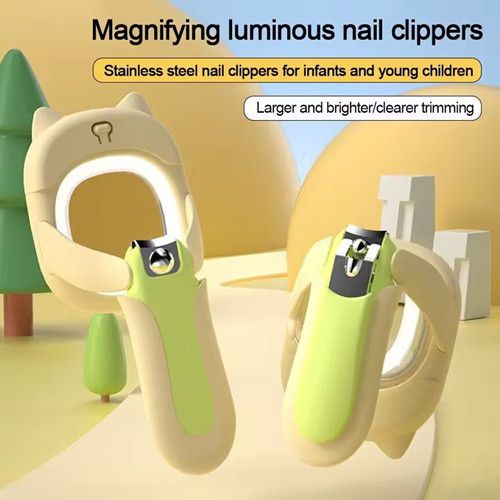 Fashionable Baby Nail Clippers With LED Lights/magnifying Glasses, Practical Splash Proof Nail Trimmers, Nail Care Tools