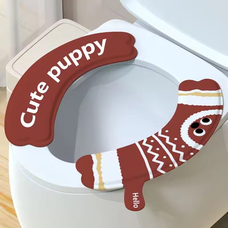 1 Pair of Reusable Cartoon Toilet Seat Cushions for all Seasons, Waterproof for Children's Toilet Seat Cushions