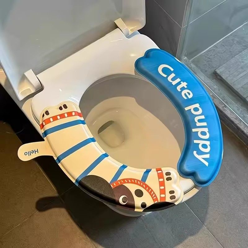 1 Pair of Reusable Cartoon Toilet Seat Cushions for all Seasons, Waterproof for Children's Toilet Seat Cushions