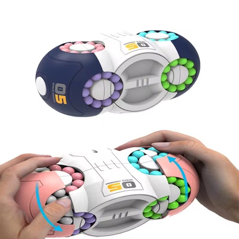 Fingertip Magic Cube Bead Stress Relieving Puzzle Game, Magic Bean Eight Sided Rotating Gyroscope, Children's Puzzle Toy