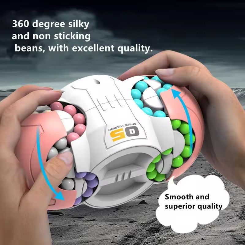 Fingertip Magic Cube Bead Stress Relieving Puzzle Game, Magic Bean Eight Sided Rotating Gyroscope, Children's Puzzle Toy