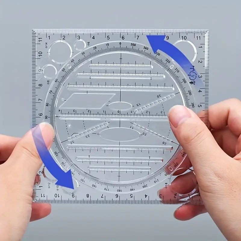 Quickly Draw Perfect Geometric Shapes with this Multifunctional Ruler!