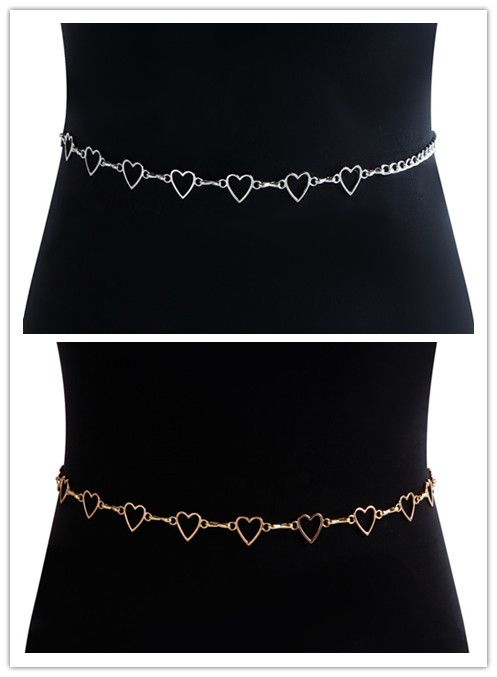 Simple And Versatile Jewelry,Metal Hollow Love Waist Chain For Woman,Custom Retro Body Chain Accessories For Hot Girl A-2207