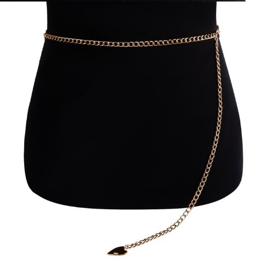 Simple And Versatile Jewelry,Metal Hollow Love Waist Chain For Woman,Custom Retro Body Chain Accessories For Hot Girl A-2207