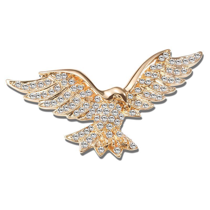 1pc Men's Classic Brooch, General Eagle Suit, Coat, Men's Brooch, Vintage Flap Pin, Imitation Diamond Bouquet Accessories