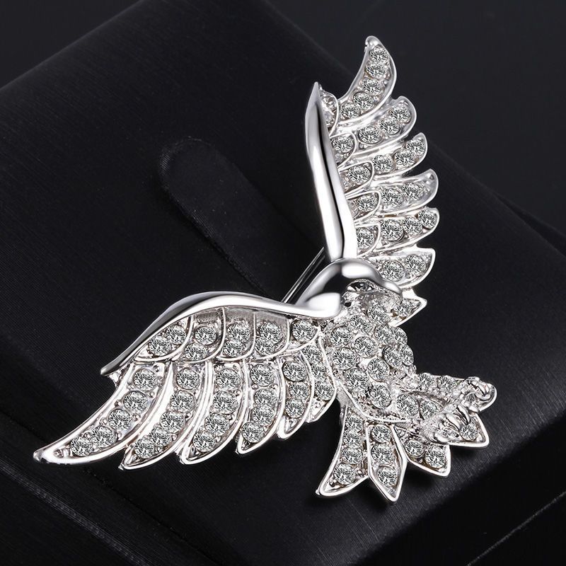 1pc Men's Classic Brooch, General Eagle Suit, Coat, Men's Brooch, Vintage Flap Pin, Imitation Diamond Bouquet Accessories