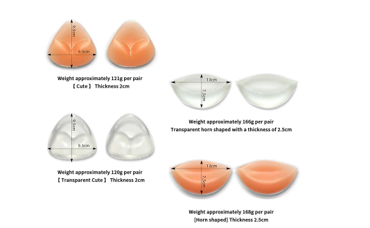 1 Pair of invisible Bikini Self-adhesive Thick Bra Waterproof Bra Silicone Breast Pad Breathable Underwear invisible Pad