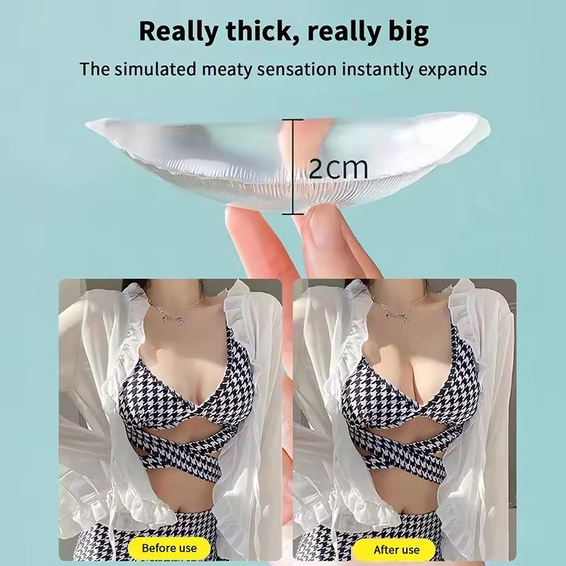 1 Pair of invisible Bikini Self-adhesive Thick Bra Waterproof Bra Silicone Breast Pad Breathable Underwear invisible Pad