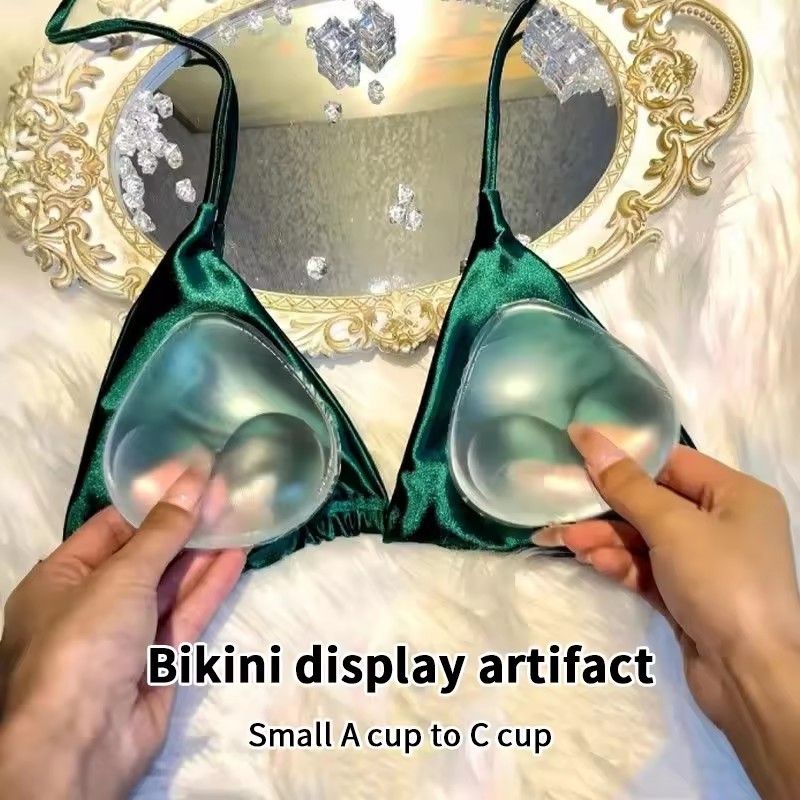 1 Pair of invisible Bikini Self-adhesive Thick Bra Waterproof Bra Silicone Breast Pad Breathable Underwear invisible Pad