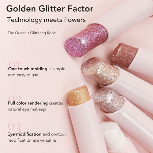 Jelly Eye Shadow Stick, Starlight,Pearl Light, Fine Flicker, Waterproof, Silkworm Pupa Contour, Cosmetics, Beauty Cosmetics