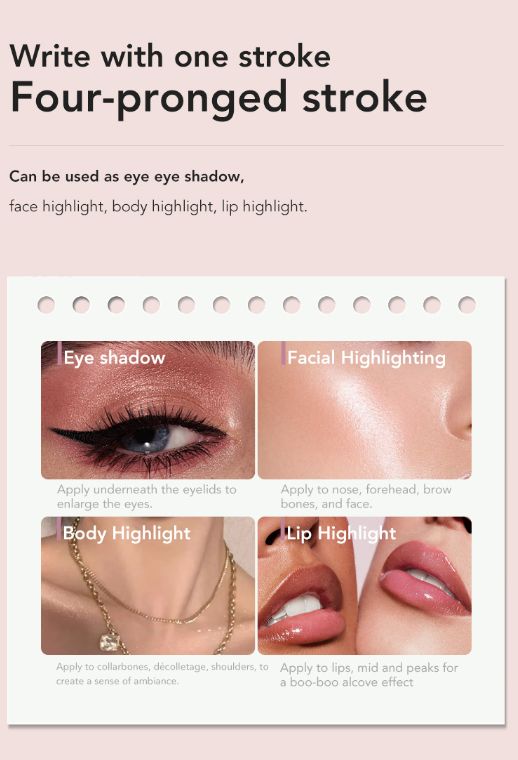 Jelly Eye Shadow Stick, Starlight,Pearl Light, Fine Flicker, Waterproof, Silkworm Pupa Contour, Cosmetics, Beauty Cosmetics