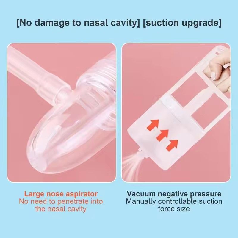 Baby Nasal Vacuum Cleaner, Powerful Hand Pump and Non-Invasive Nasal Tip, Hygienic and Comfortable Baby Nose Suction