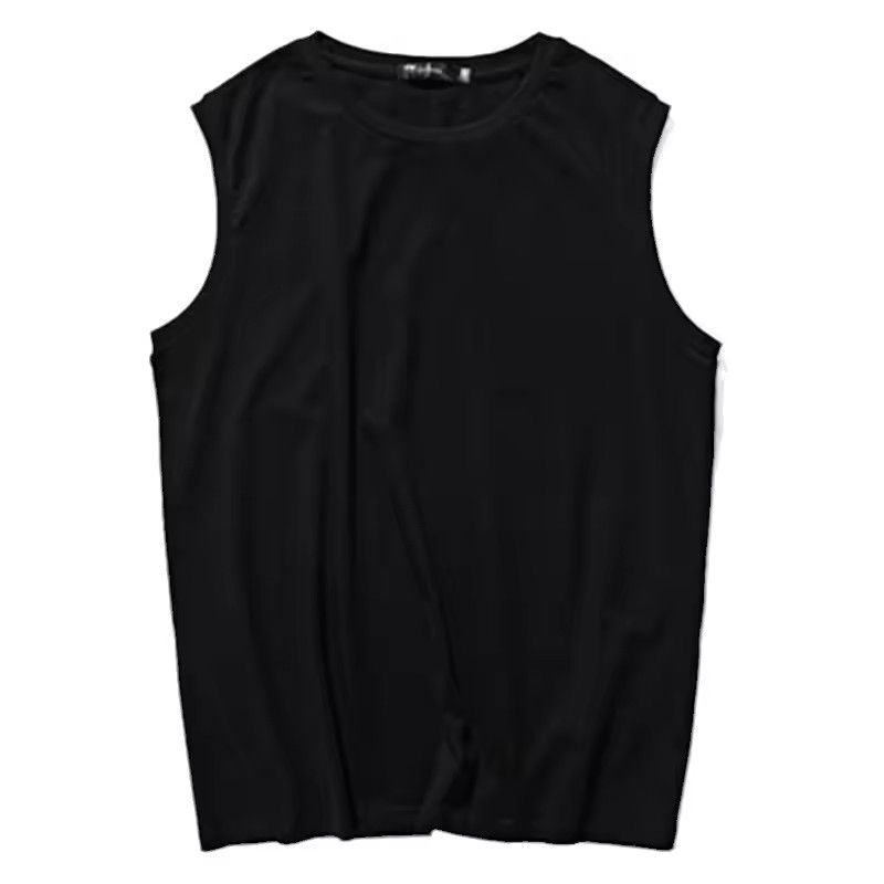 Men's Summer Washed Cotton Sleeveless T-Shirts,Sleeveless Workout T-Shirts For Muscle Gym,Loose T-Shirts For Beach Running