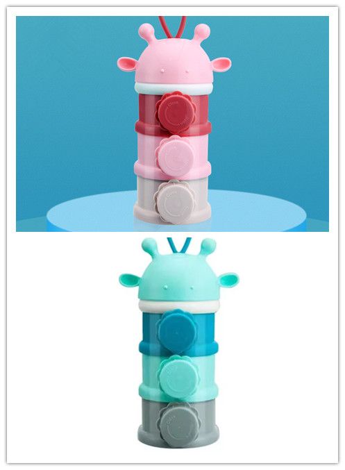 Large Capacity Baby Milk Powder Container With Strap, Baby Formula Dispenser, Stackable Food Storage Box, Portable Snack Box