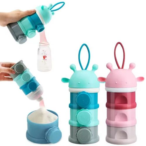 Large Capacity Baby Milk Powder Container With Strap, Baby Formula Dispenser, Stackable Food Storage Box, Portable Snack Box