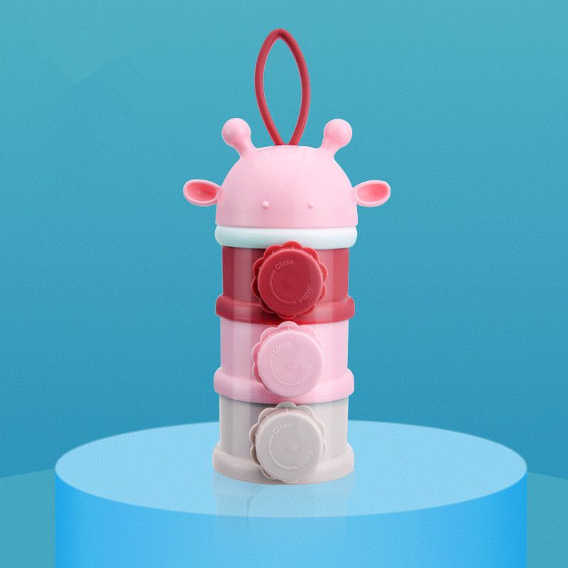 Large Capacity Baby Milk Powder Container With Strap, Baby Formula Dispenser, Stackable Food Storage Box, Portable Snack Box