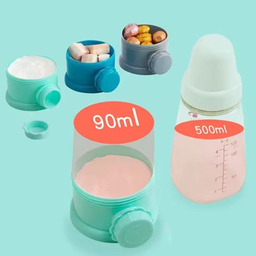 Large Capacity Baby Milk Powder Container With Strap, Baby Formula Dispenser, Stackable Food Storage Box, Portable Snack Box