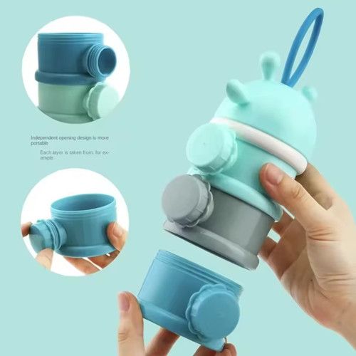 Large Capacity Baby Milk Powder Container With Strap, Baby Formula Dispenser, Stackable Food Storage Box, Portable Snack Box